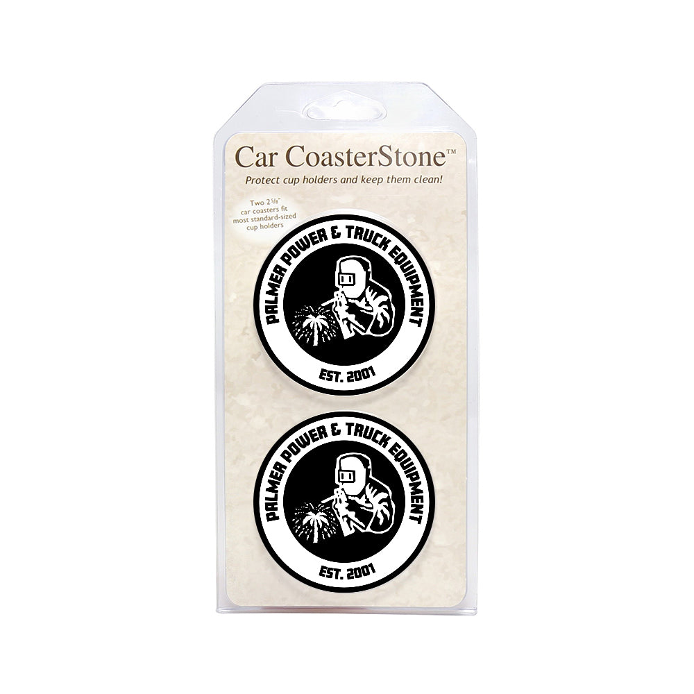 2.6" Absorbent Stone Car Coaster - 2 Pack (Qty: 100)